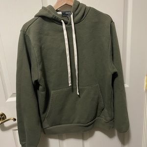 green hoodie
